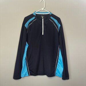 PBX Pro Men’s Lightweight Quarter Zip Jacket Size XL Blue Pullover Windbreaker